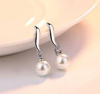 boucle d'oreilles pendantes perle