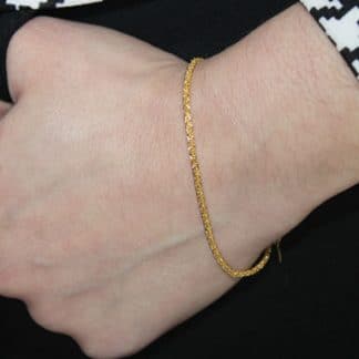 bracelet scintillant plaqué or